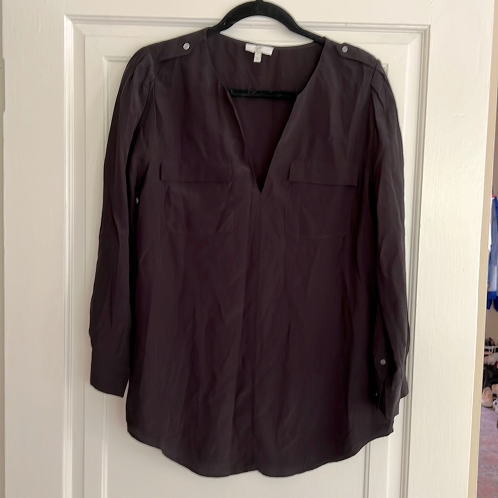 Joie black silk blouse.  Size: M